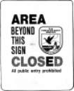 Area Closed Sign