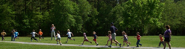 children running