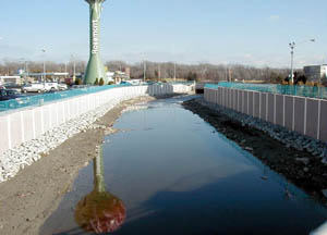 Picture of Floodwalls along Willow Creek in Rosemont, Illinois.