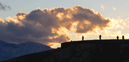 Sunset at Zabriskie Point.