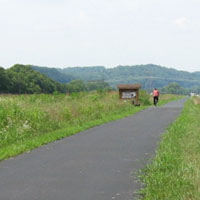 Bike trail at Hopewell Mound Group.