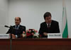 The $15 million loan guarantee agreement signed by USAID’s Mefford (left) and and HVB Bank Biochim’s Harold (right) is expected to boost infrastructure development