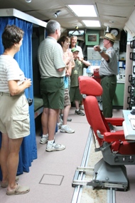 Ranger guiding tour in the underground Launch Control Center at Delta-01