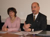 Dr. Irina Odintsova, Acting Director of the Vladimir Oblast Health Department, and USAID/Russia Mission Director Skip Waskin at the opening of the Vladimir TB Center.