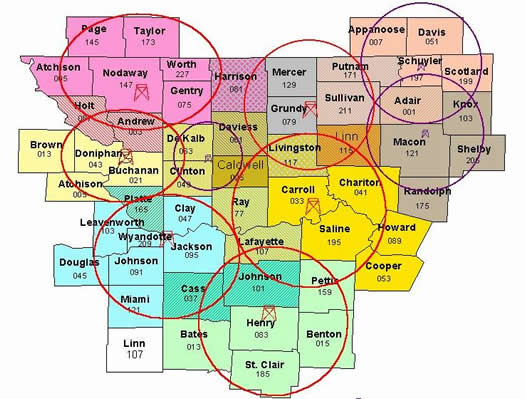 Map of NOAA Weather Radio Transmitter Locations