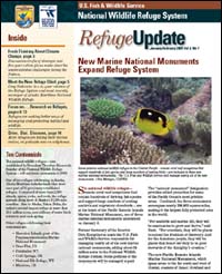 Cover of the January/February Refuge Update bimonthly newsletter