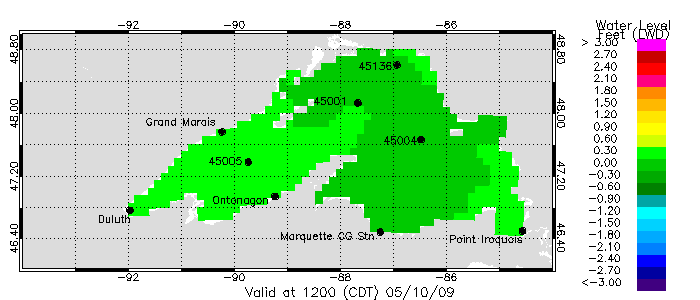 Lake Superior Water Level Nowcast