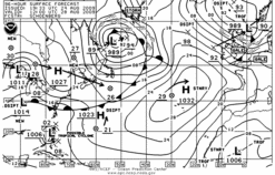 Latest 96 hour Atlantic surface forecast