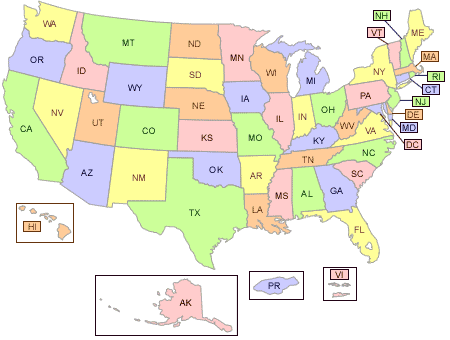 Map of the United States