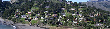 Aerial view of Muir Beach