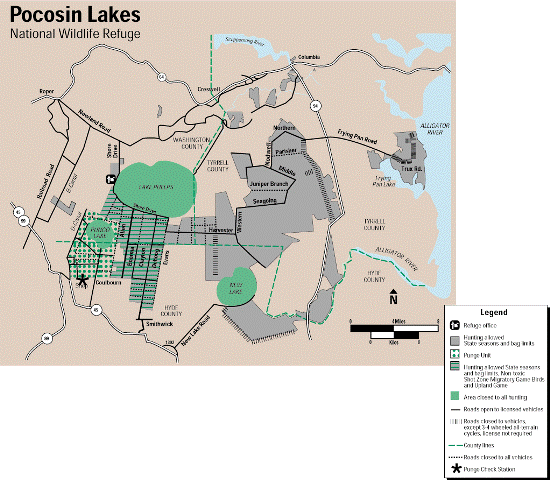 Map of refuge and surrounding area