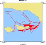 M-1-00-SC location map of where navigation equipment operated