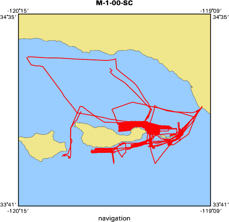 M-1-00-SC map of where navigation equipment operated