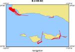 B-2-99-SC location map of where navigation equipment operated