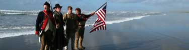 Corps arrives at the Pacific Ocean