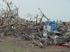 Massive debris pile