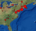 Map showing patterns of drug-resistant emerging infectious disease.