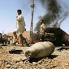 A road-side IED in Iraq