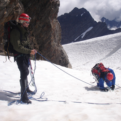 Climbers on the Blue Glacier