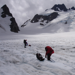 Climbers on the Blue Glacier