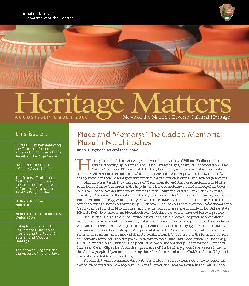 Link to February 2008 Heritage Matters