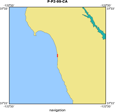 P-P2-99-CA map of where navigation equipment operated