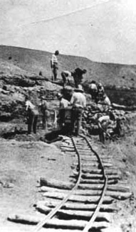 (NPS photo) East wing excavation in 1919 at Aztec Ruins National Monument