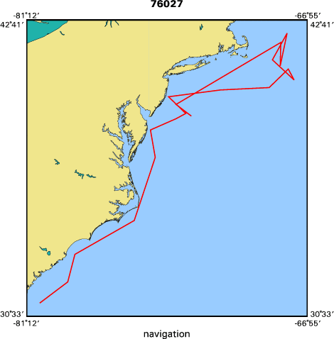 76027 map of where navigation equipment operated