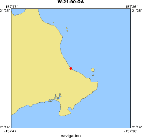 W-21-90-OA map of where navigation equipment operated