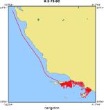 K-2-73-SC location map of where navigation equipment operated