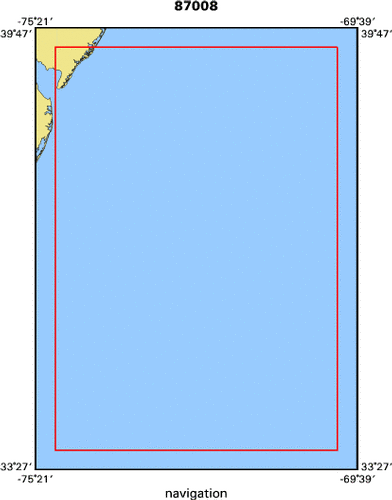 87008 map of where navigation equipment operated