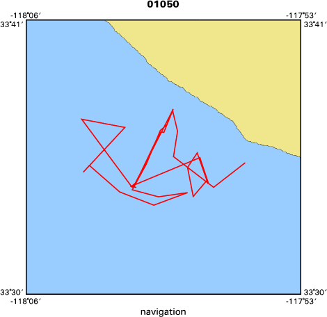 01050 map of where navigation equipment operated