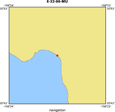 E-22-96-MU map of where navigation equipment operated