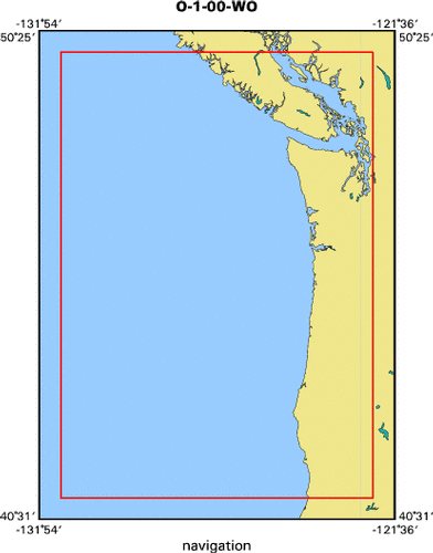 O-1-00-WO map of where navigation equipment operated