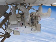 Astronaut Christopher Cassidy during spacewalk.