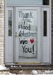 Thank You Flood Fighters - Photo Courtesy The American Red Cross