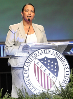 image of Administrator Jackson delivering keynote address at LULAC conference