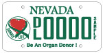 Organ Donor License Plate