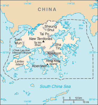 Hong Kong SAR map