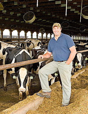 Lincoln Chesmer with Dairy Cows