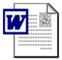 Image of Microsoft Word "W" logo over a piece of paper