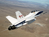 Dryden's F/A-18 in flight.