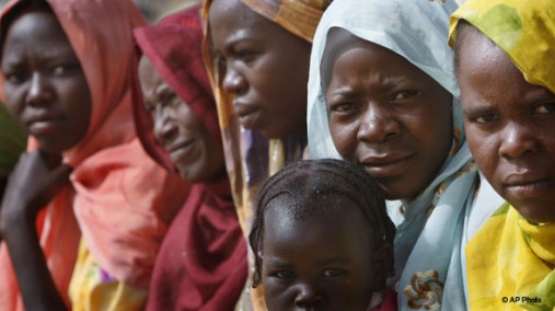 Sudanese women at Abu Shouk refugee camp, al-Fasher, Sudan, Mar. 26, 2009. [AP]