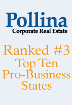 Pollina Corporate Real Estate ranks North Carolina #3 on their list of Top Ten Pro-Business States.