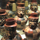 Photo of cultural objects in the collection of of the San Marcos Archaelogy and Anthrolpology Museum in Peru