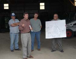 Senator Conrad Speaking with Farmers