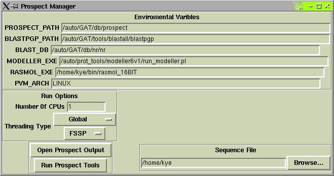 Main prospect Window\