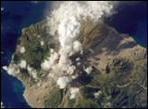 Ash and Steam, Soufriere Hills Volcano, Monserrat