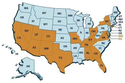 Map of the United States