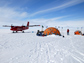 Photo of the researchers' field camp in Greenland.